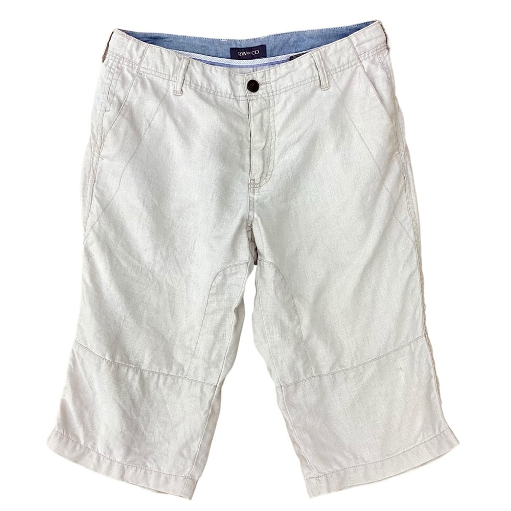 RW&CO Linen Bermuda Shorts 31 Off-White